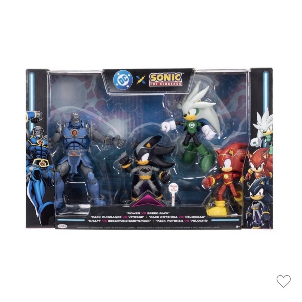 DC x Sonic the Hedgehog 5" Action Figure Multipack Power vs Speed 4 Pack New